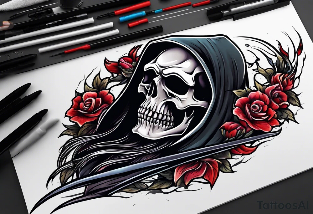 grim reaper tattoo idea