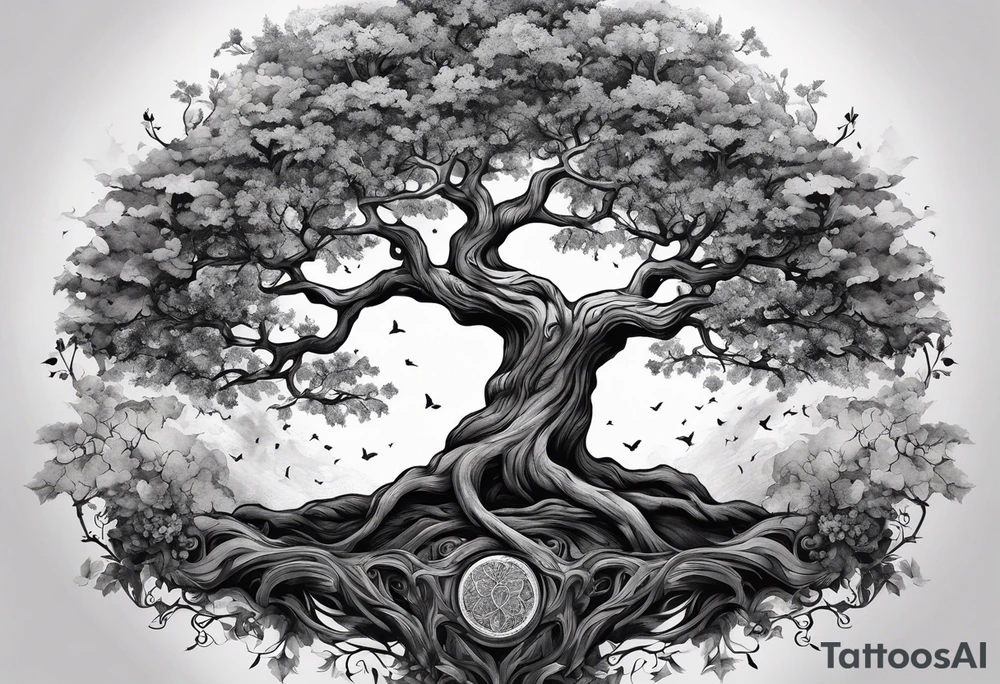 This ash tree was the Tree of Life that held Nine Worlds and connected everything in the universe. tattoo idea