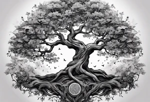 This ash tree was the Tree of Life that held Nine Worlds and connected everything in the universe. tattoo idea