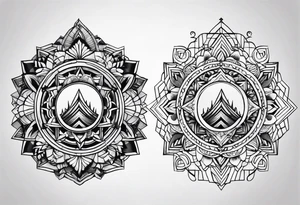 Geometric shape to fit behind ear tattoo tattoo idea