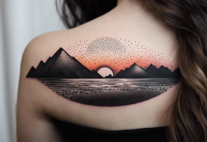 Áries, mar, por do sol, deusa oxum tattoo idea