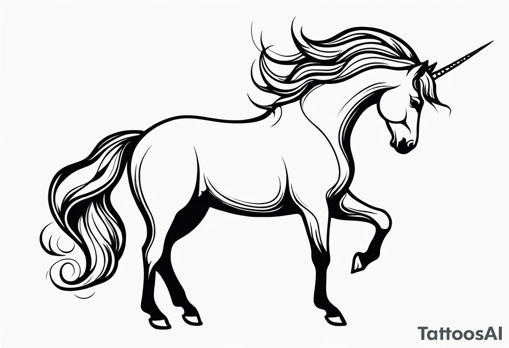 Whimsical Unicorn tattoo idea