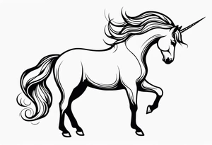 Whimsical Unicorn tattoo idea