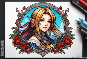 Beatrix from Final Fantasy 9 tattoo idea