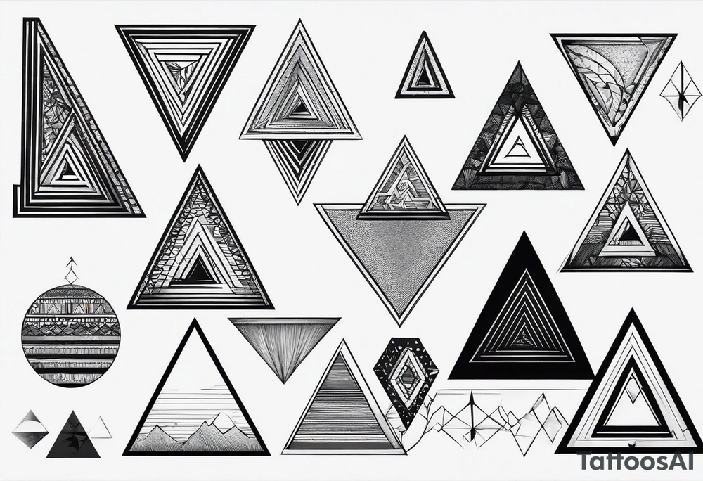 minimalistic triangle tattoo idea