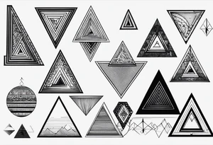 minimalistic triangle tattoo idea