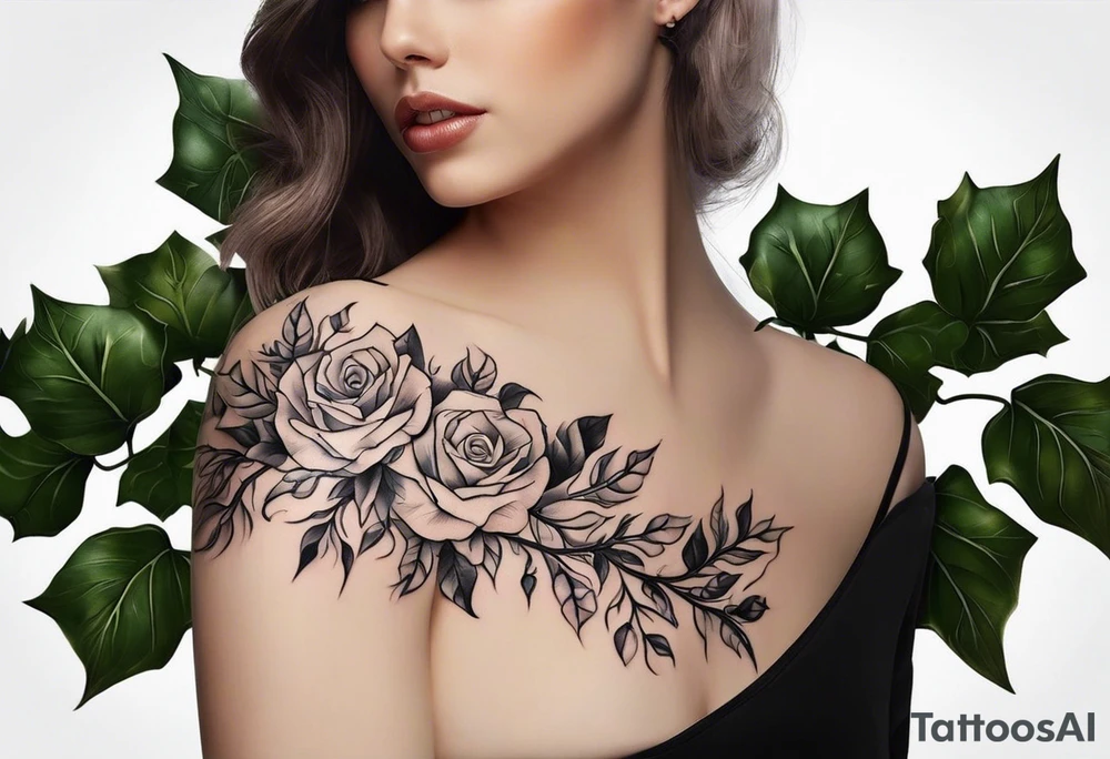 this tattoo will be on the back of the arm above the elbow. The tattoo will be the following numbers/coordinates: 31.8742° N, 91.1366° W with ivy vines on both sides. tattoo idea