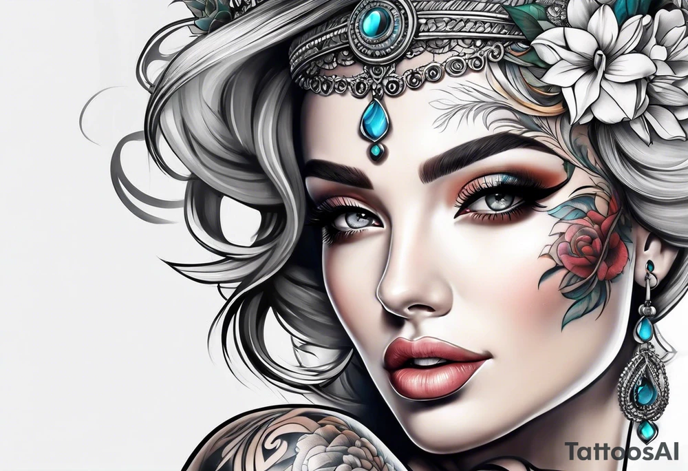 A lady tattoo idea
