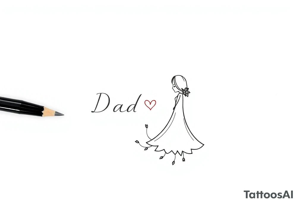 Dad and daughter memorial tattoo tattoo idea