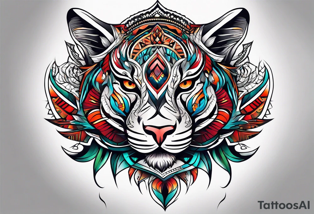 Thigh tattoo tribal tattoo idea