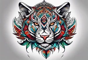 Thigh tattoo tribal tattoo idea