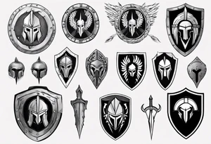 spartan shield tattoo idea