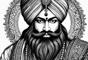 Hari Singh nalwa Sikh army tattoo idea