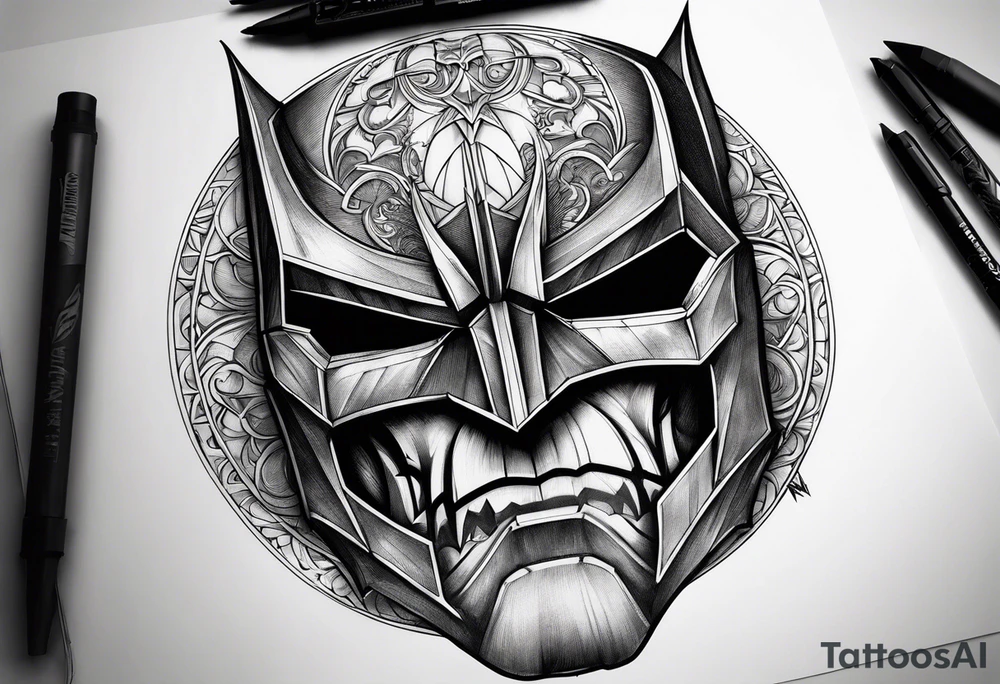 batman skull tattoo idea