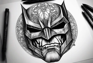 batman skull tattoo idea