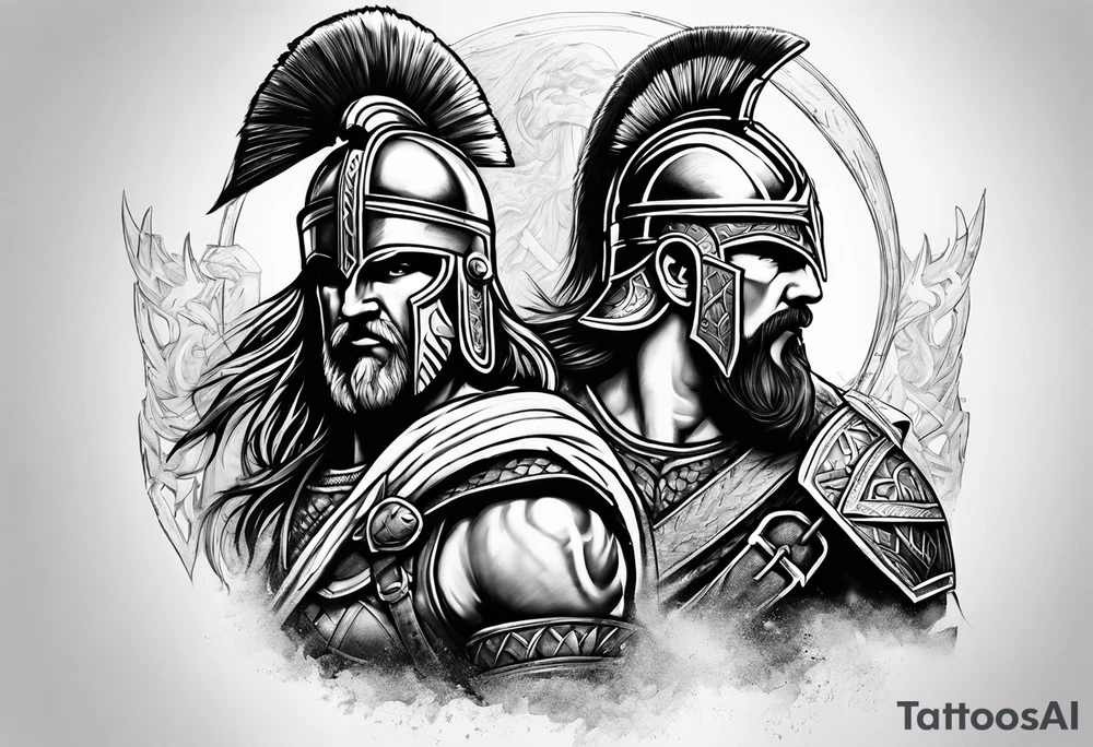 Spartan Warriors & Vikings tattoo idea