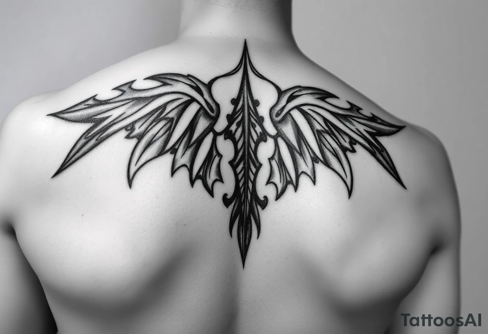 carribean tribal back tattoo feminine tattoo idea