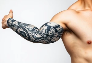 sea ​​patterns tattoo idea