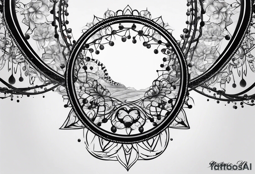 DNA double strand molecular view tattoo idea