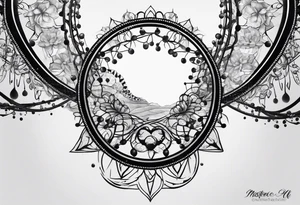 DNA double strand molecular view tattoo idea