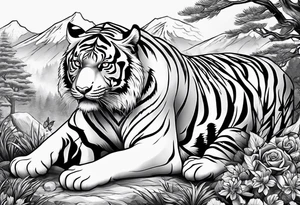 tiger mountain tattoo idea