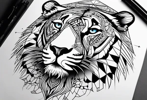 Geometric animal tattoo idea