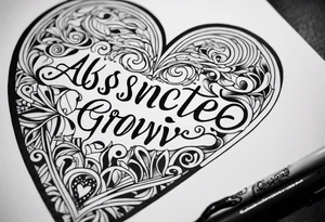 Absence makes the heart grow fonder tattoo idea