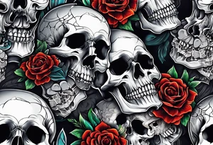 alter of skulls tattoo idea