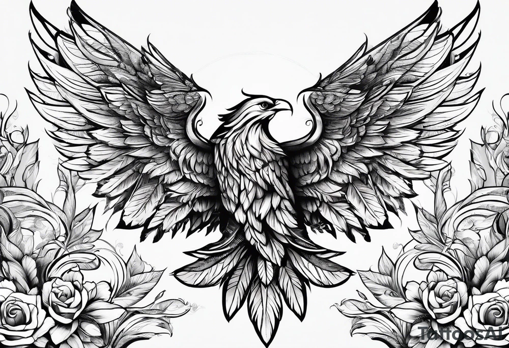 Wings with 22 tattoo idea