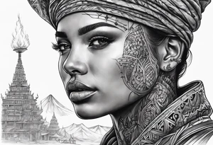 Burning Man AI tattoo idea