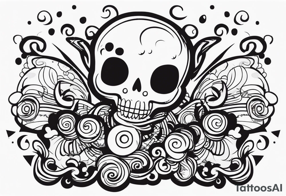 Aigiwagwy with skeltons tattoo idea