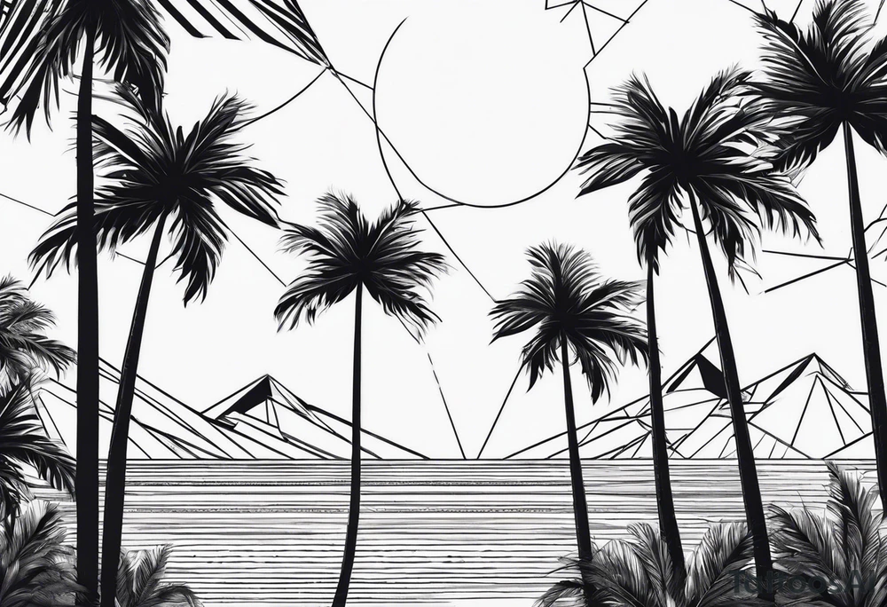 palm trees tattoo idea
