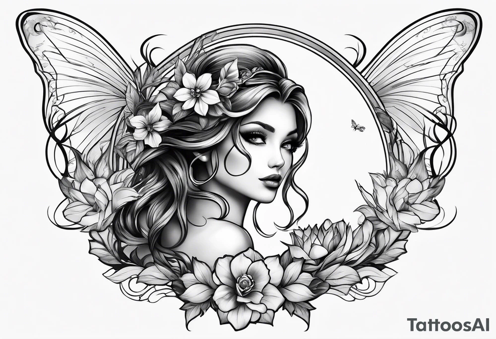 Beautiful fairy tattoo idea