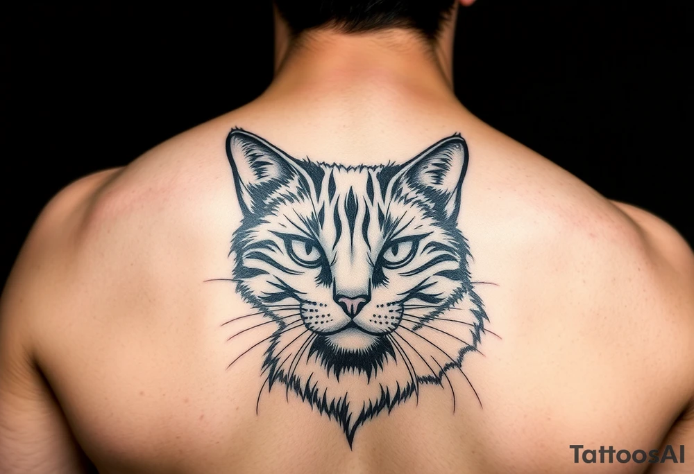 black cat tattoo idea