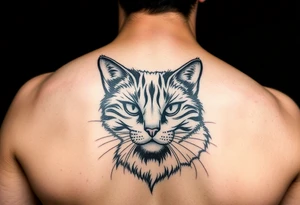 black cat tattoo idea