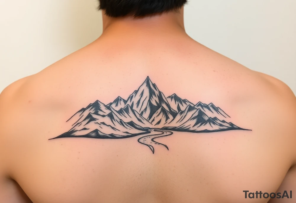 Lands and animals based on the Earth children’s series of books incorporating Neolithic people Arctic tundra mountains and a river tattoo idea