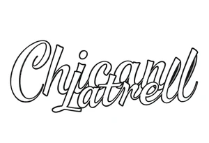 Chicano new school cursive style that says Latrell tattoo idea