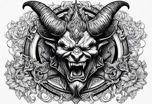 Satan knocked down tattoo idea