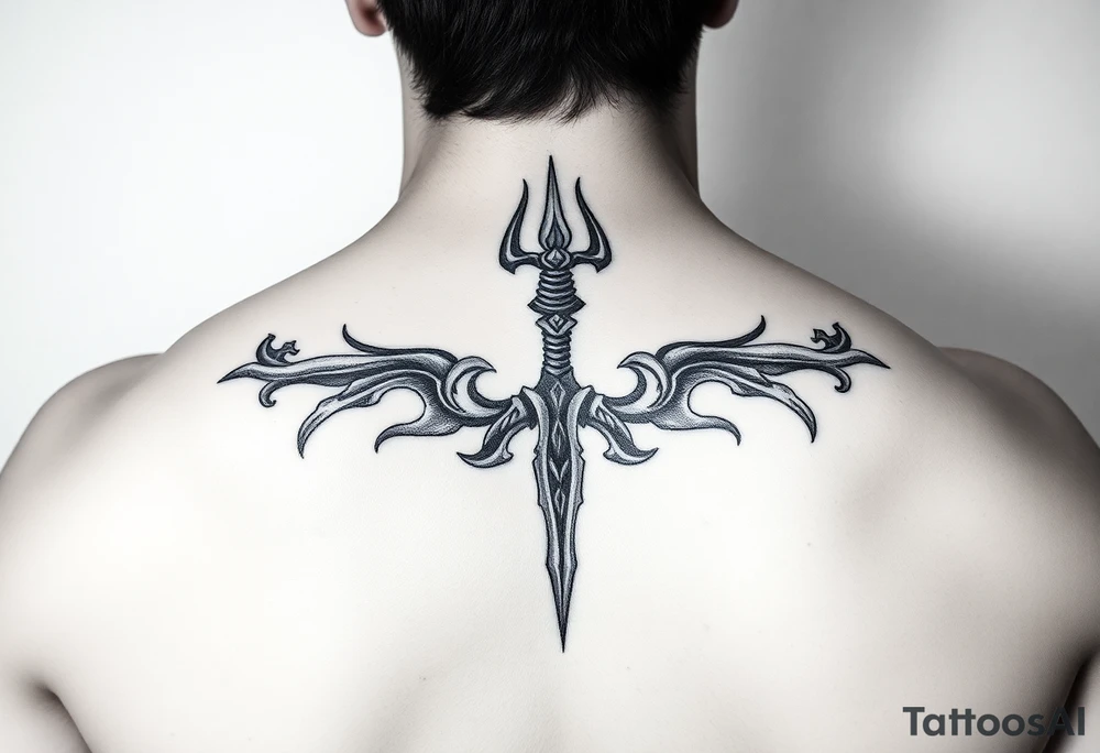 Lord Shiva trishul tattoo idea