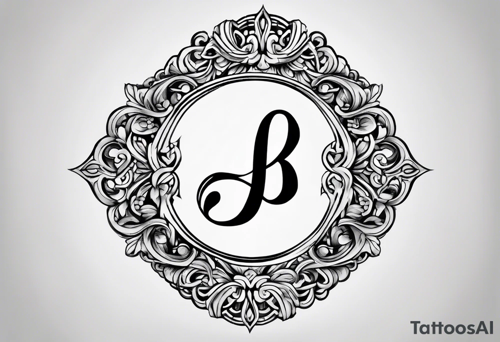 Just a plain Infinity symbol with a capital letter B in the center, a capital letter J in the left side, and a capital letter J in the right side tattoo idea