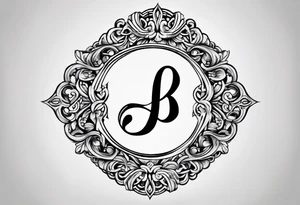 Just a plain Infinity symbol with a capital letter B in the center, a capital letter J in the left side, and a capital letter J in the right side tattoo idea
