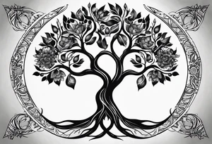 tree of life, infinity, chakras, lotus, mandala tattoo idea