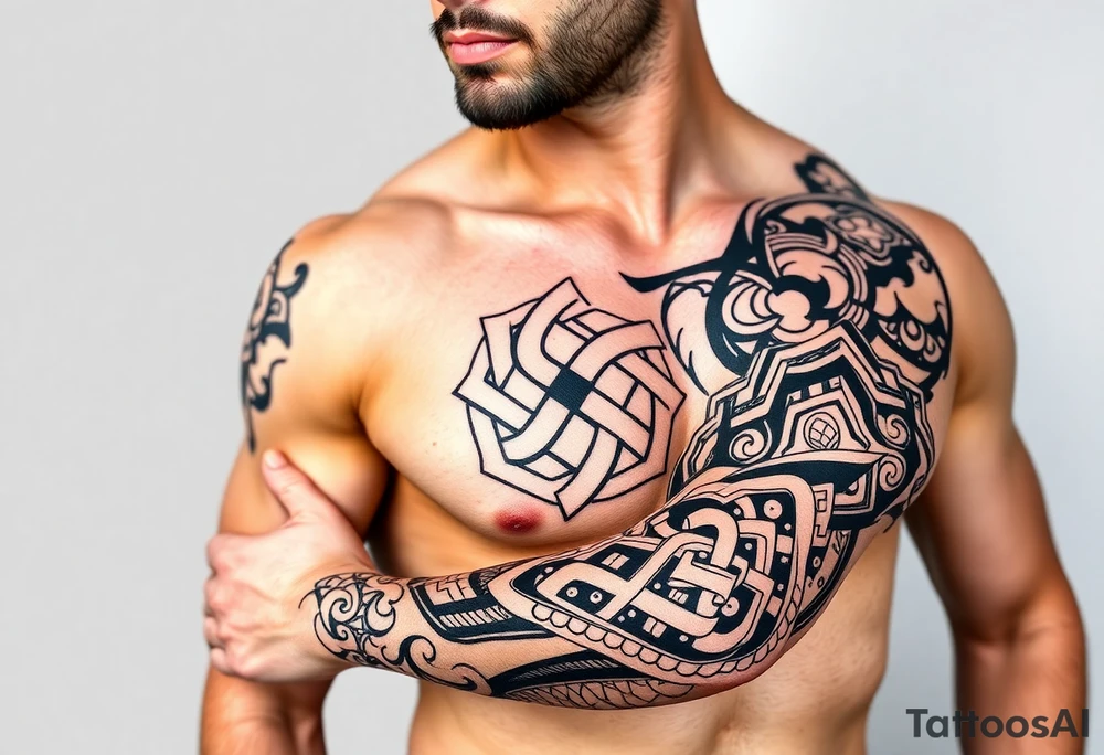 tibetan endless knot tattoo idea