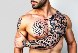 tibetan endless knot tattoo idea