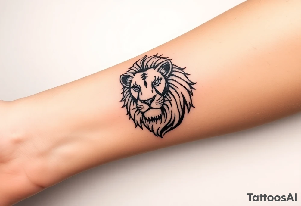 Fancy style "leo" start constilation birth
 sign lion tattoo idea