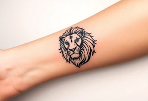Fancy style "leo" start constilation birth
 sign lion tattoo idea