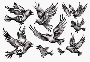 jigsaw puzzle piece with birds flying from it tattoo idea