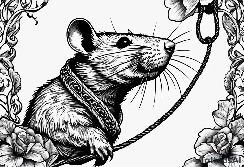 a rat that was hanged in a noose tattoo idea