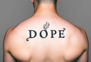 Clouds of smoke coming off a cigar or blunt with the word DOPE being spelled out in smoke. tattoo idea