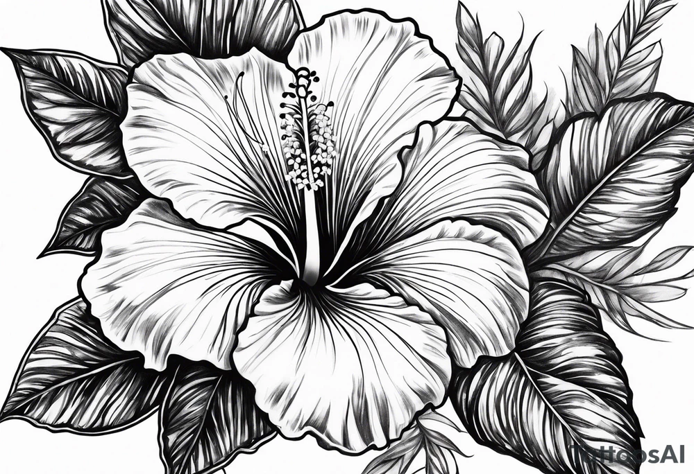 Hibiscus tattoo idea